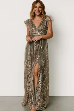 Fashion Baltic Born Karina Shimmer Gown | Eucalyptus + Rose Gold Eucalyptus+RoseGold