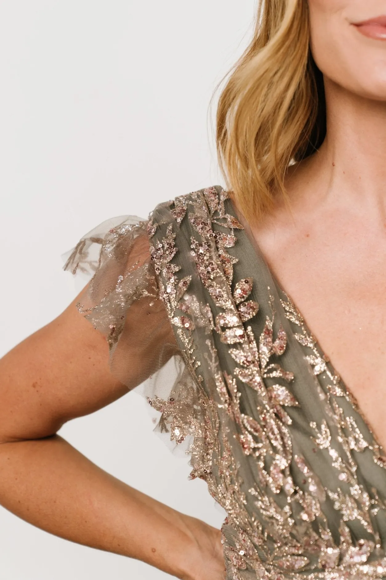 Fashion Baltic Born Karina Shimmer Gown | Eucalyptus + Rose Gold Eucalyptus+RoseGold