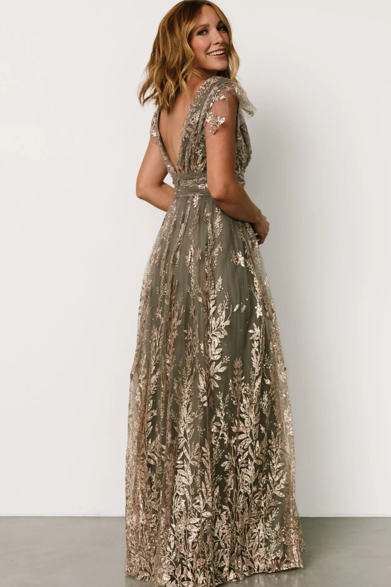 Fashion Baltic Born Karina Shimmer Gown | Eucalyptus + Rose Gold Eucalyptus+RoseGold