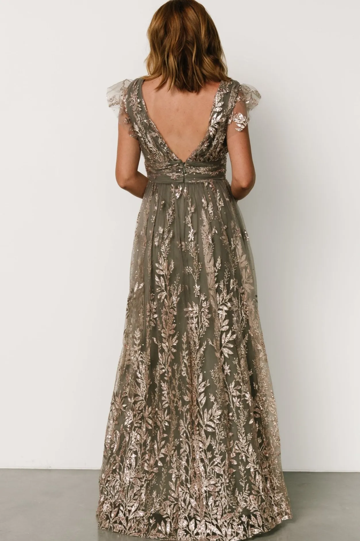 Fashion Baltic Born Karina Shimmer Gown | Eucalyptus + Rose Gold Eucalyptus+RoseGold