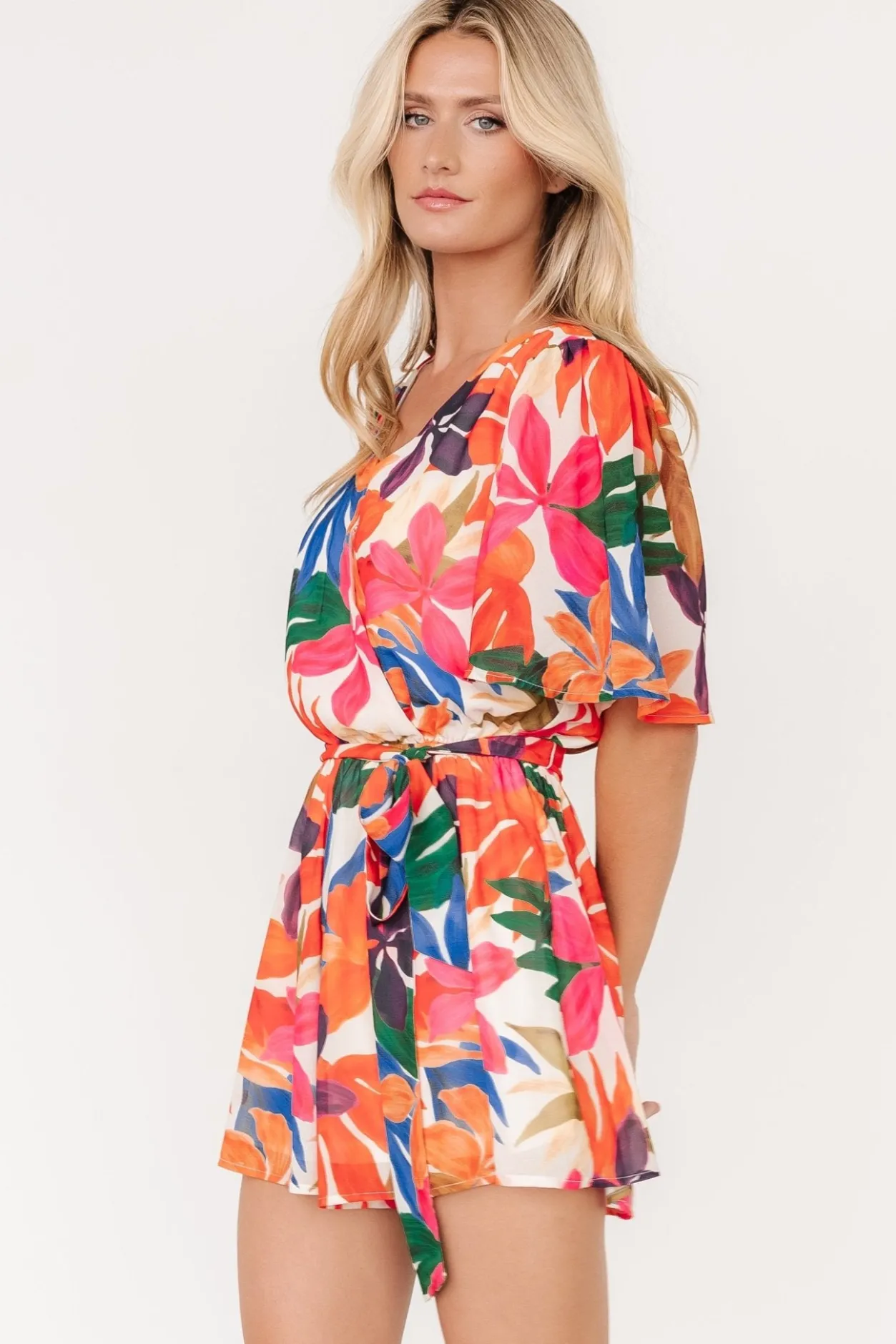 Clearance Baltic Born Karissa Romper | Ivory Multi Floral IvoryMultiFloral