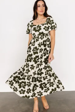 New Baltic Born Kasey Maxi Dress | Olive + Ivory Print Olive+IvoryPrint