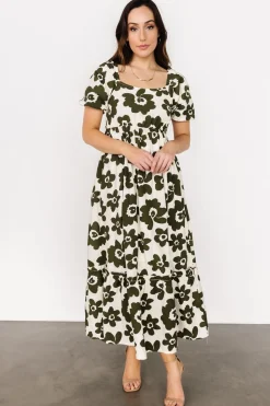 New Baltic Born Kasey Maxi Dress | Olive + Ivory Print Olive+IvoryPrint