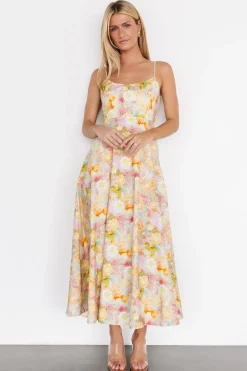 Fashion Baltic Born Katalina Back Tie Midi Dress | Pastel Multi PastelMulti
