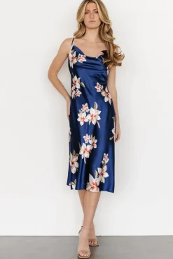 Sale Baltic Born Katarina Slip Midi Dress | Vintage Blue Floral VintageBlueFloral