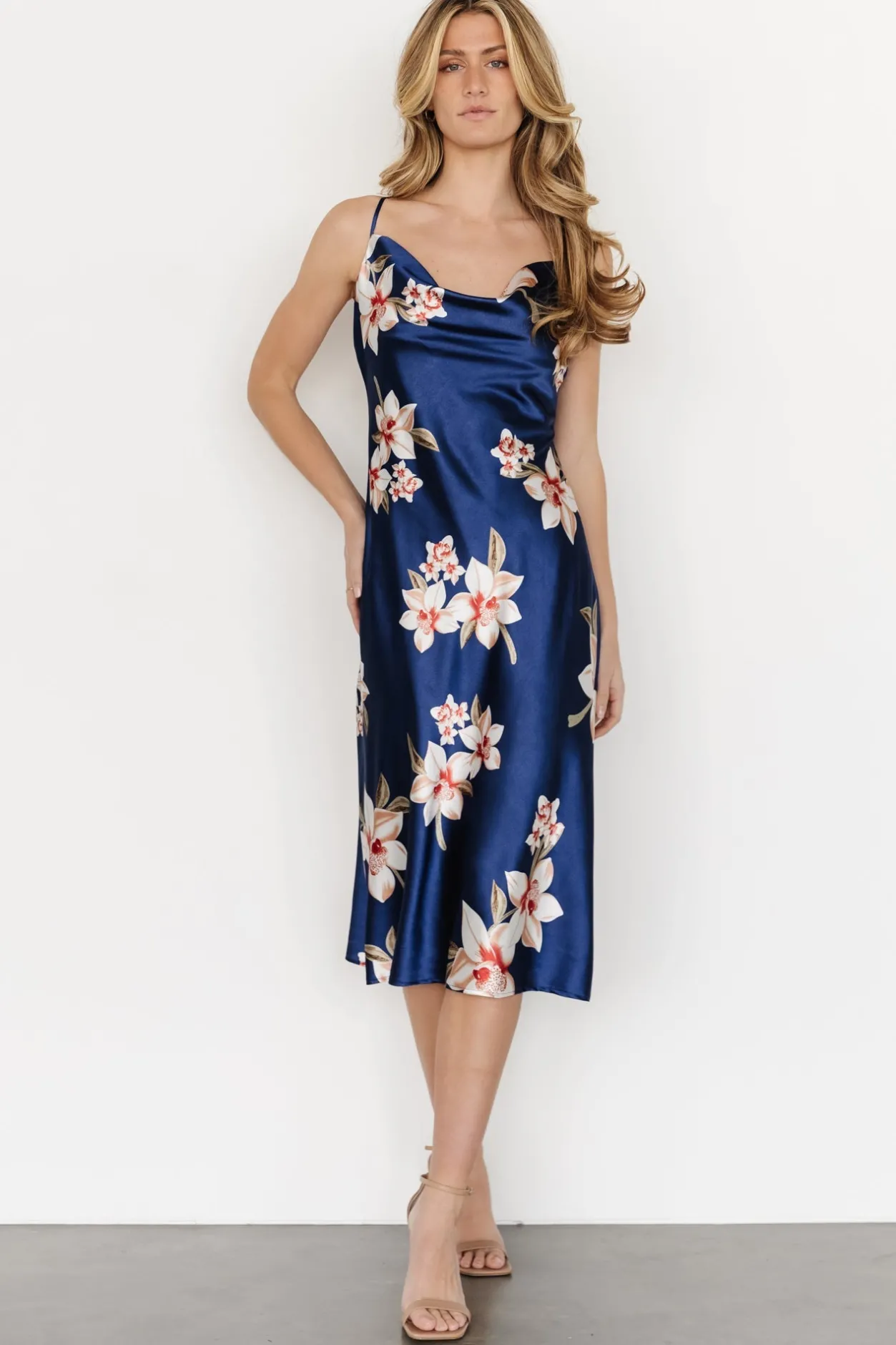 Sale Baltic Born Katarina Slip Midi Dress | Vintage Blue Floral VintageBlueFloral
