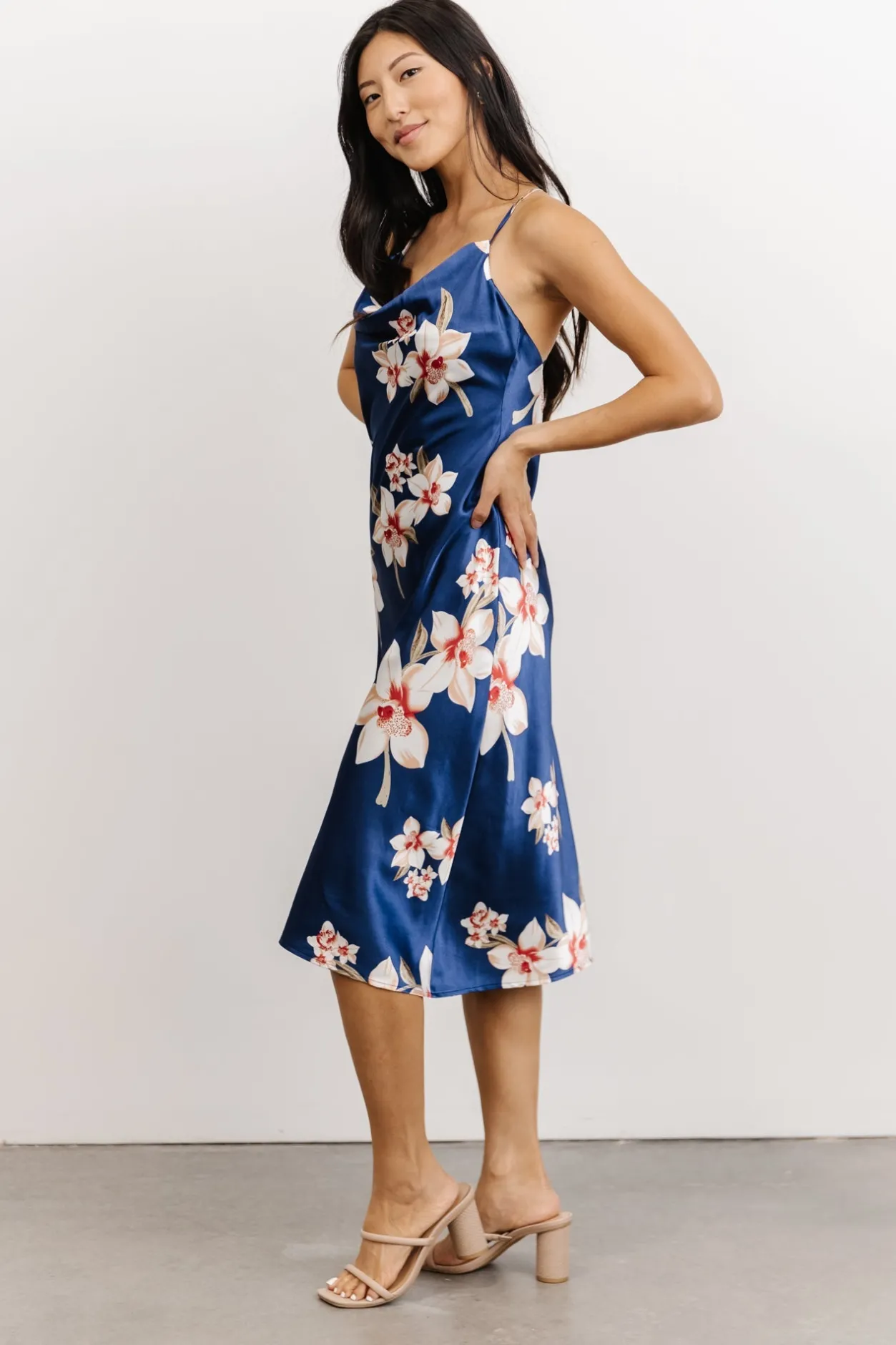 Sale Baltic Born Katarina Slip Midi Dress | Vintage Blue Floral VintageBlueFloral