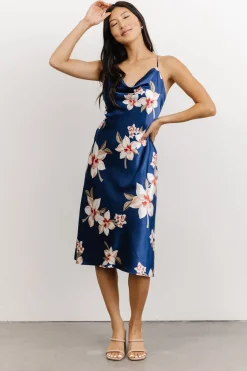 Sale Baltic Born Katarina Slip Midi Dress | Vintage Blue Floral VintageBlueFloral