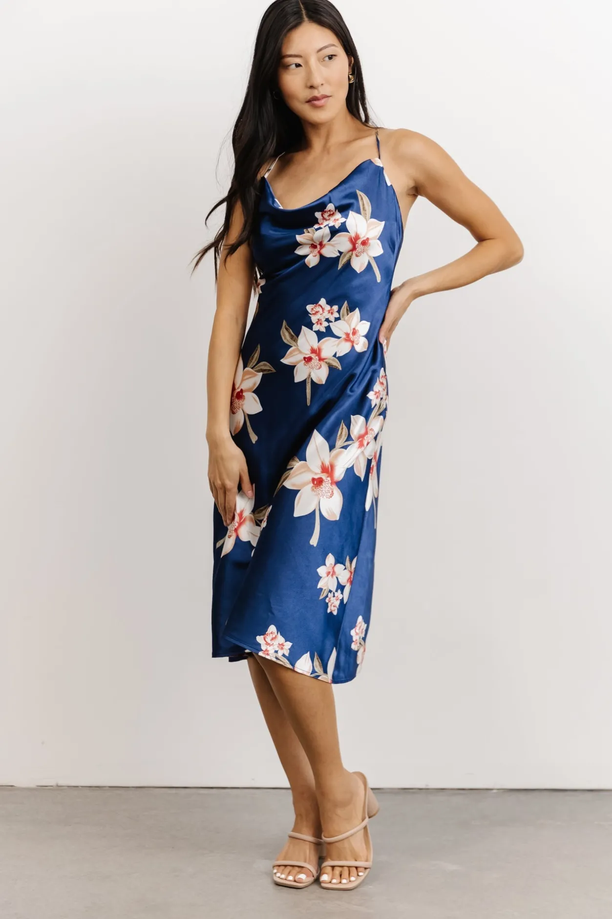 Sale Baltic Born Katarina Slip Midi Dress | Vintage Blue Floral VintageBlueFloral