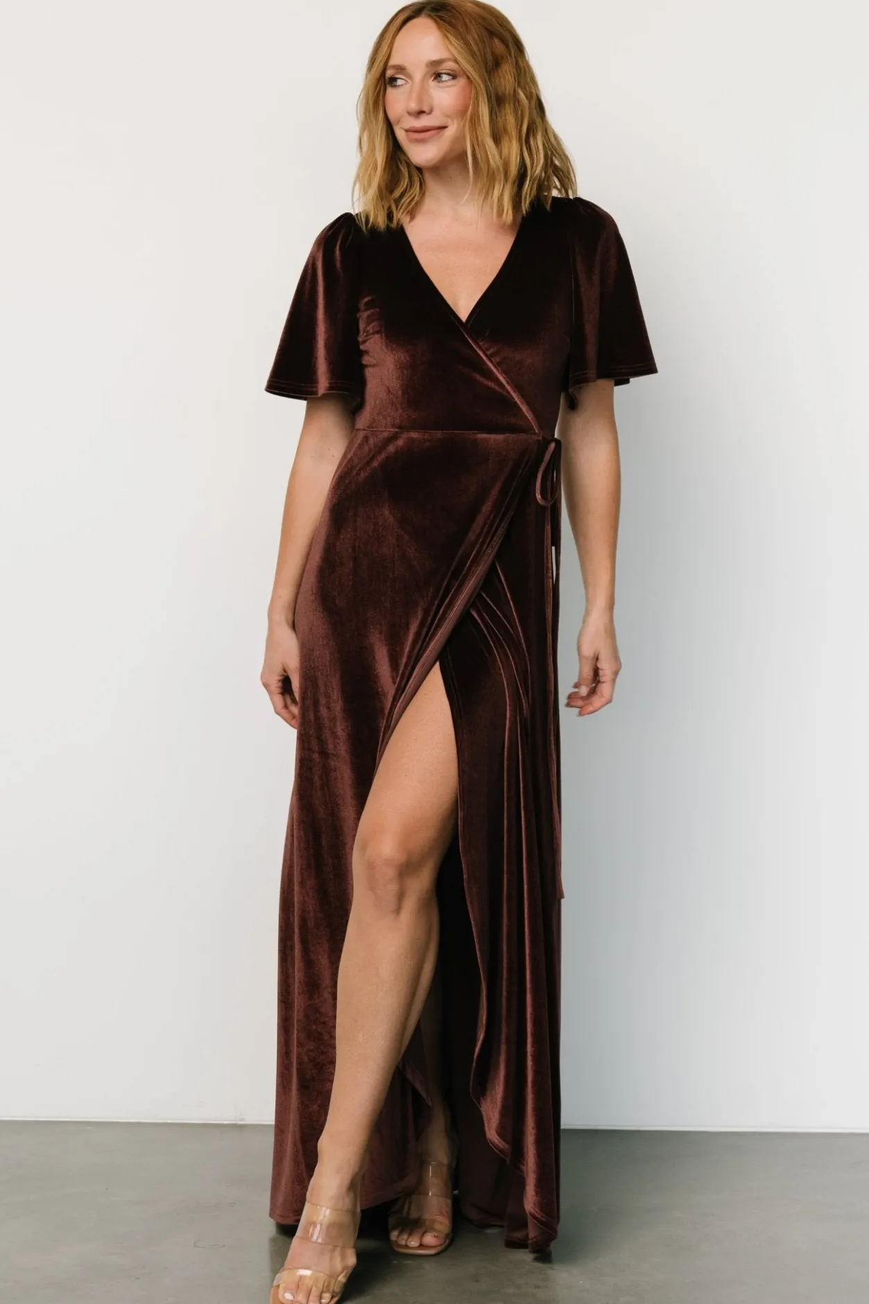Best Baltic Born Katelyn Velvet Maxi Wrap Dress | Clove