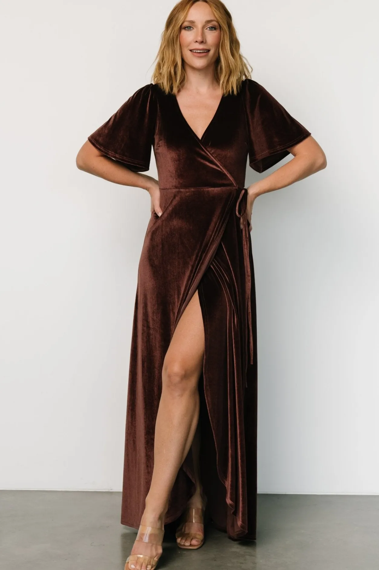 Best Baltic Born Katelyn Velvet Maxi Wrap Dress | Clove