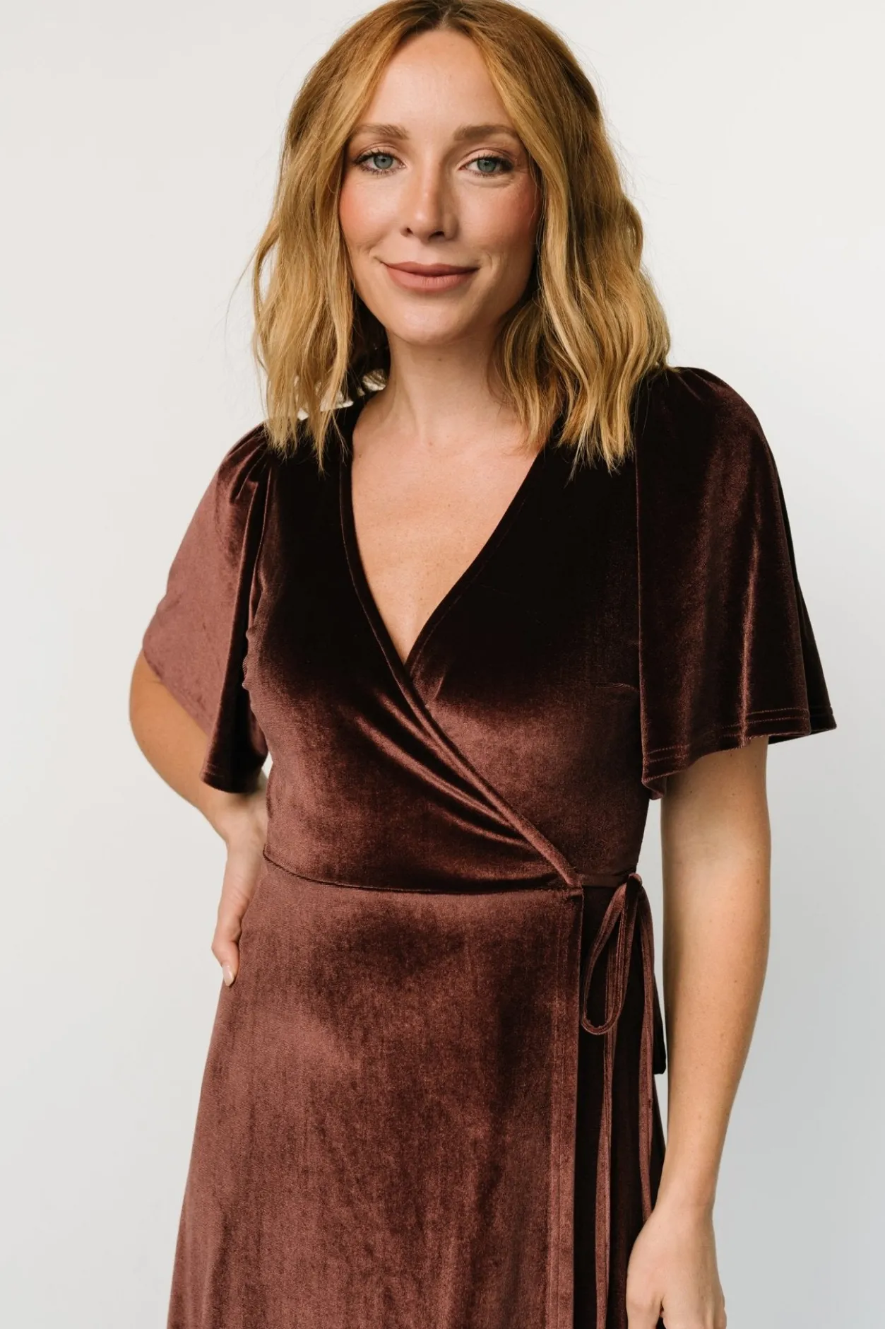 Best Baltic Born Katelyn Velvet Maxi Wrap Dress | Clove