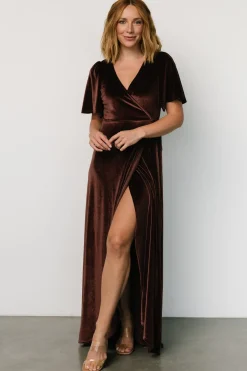 Best Baltic Born Katelyn Velvet Maxi Wrap Dress | Clove