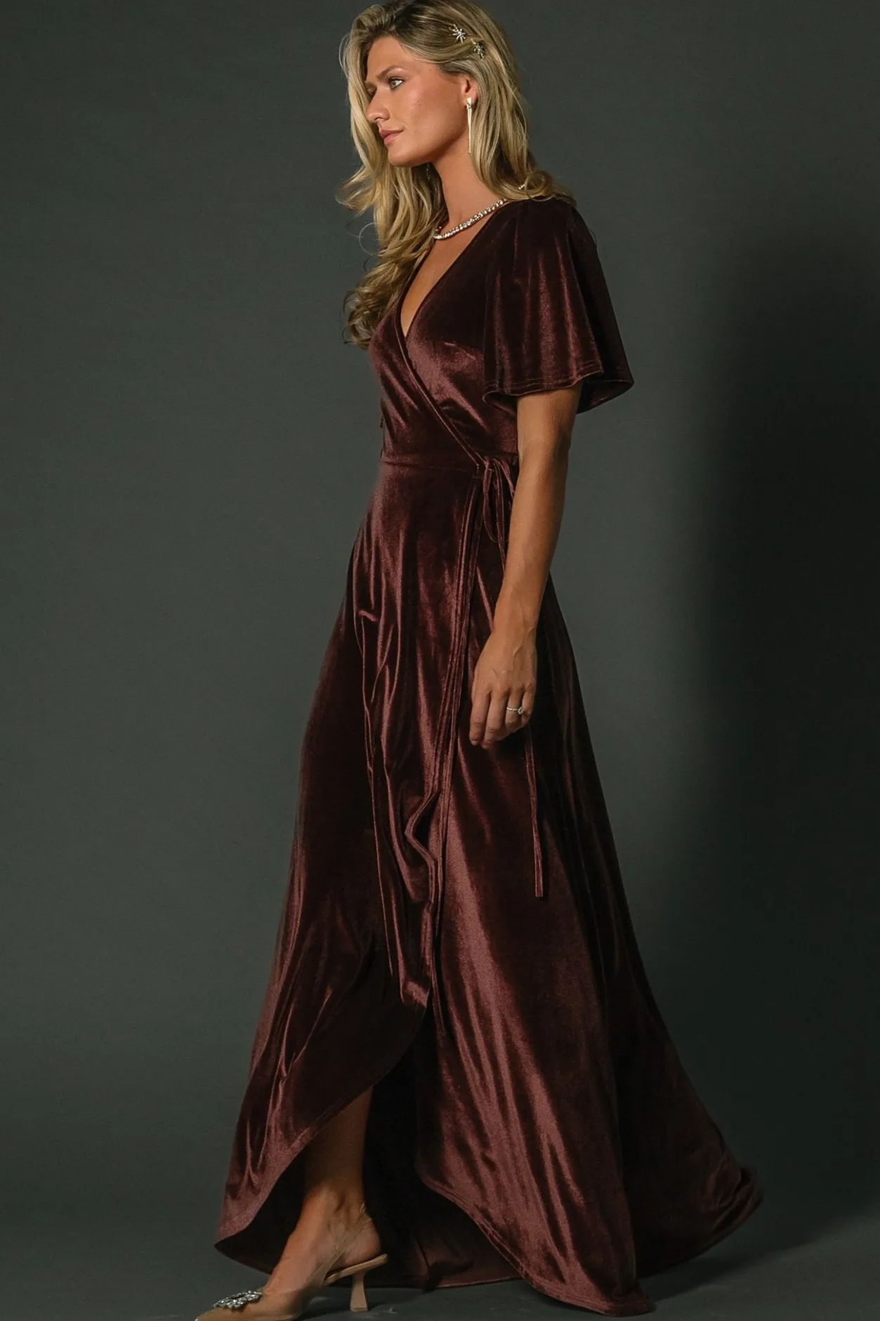Best Baltic Born Katelyn Velvet Maxi Wrap Dress | Clove