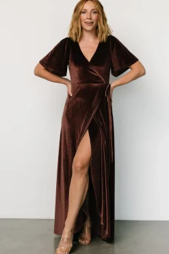 Best Baltic Born Katelyn Velvet Maxi Wrap Dress | Clove