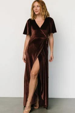 Best Baltic Born Katelyn Velvet Maxi Wrap Dress | Clove
