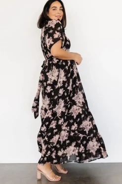 Hot Baltic Born Katherine Maxi Dress | Black + Blush Floral Black+BlushFloral