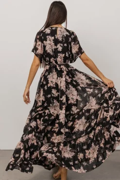Hot Baltic Born Katherine Maxi Dress | Black + Blush Floral Black+BlushFloral