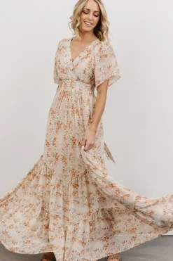 Hot Baltic Born Katherine Maxi Dress | Cream + Rust Floral Cream+RustFloral