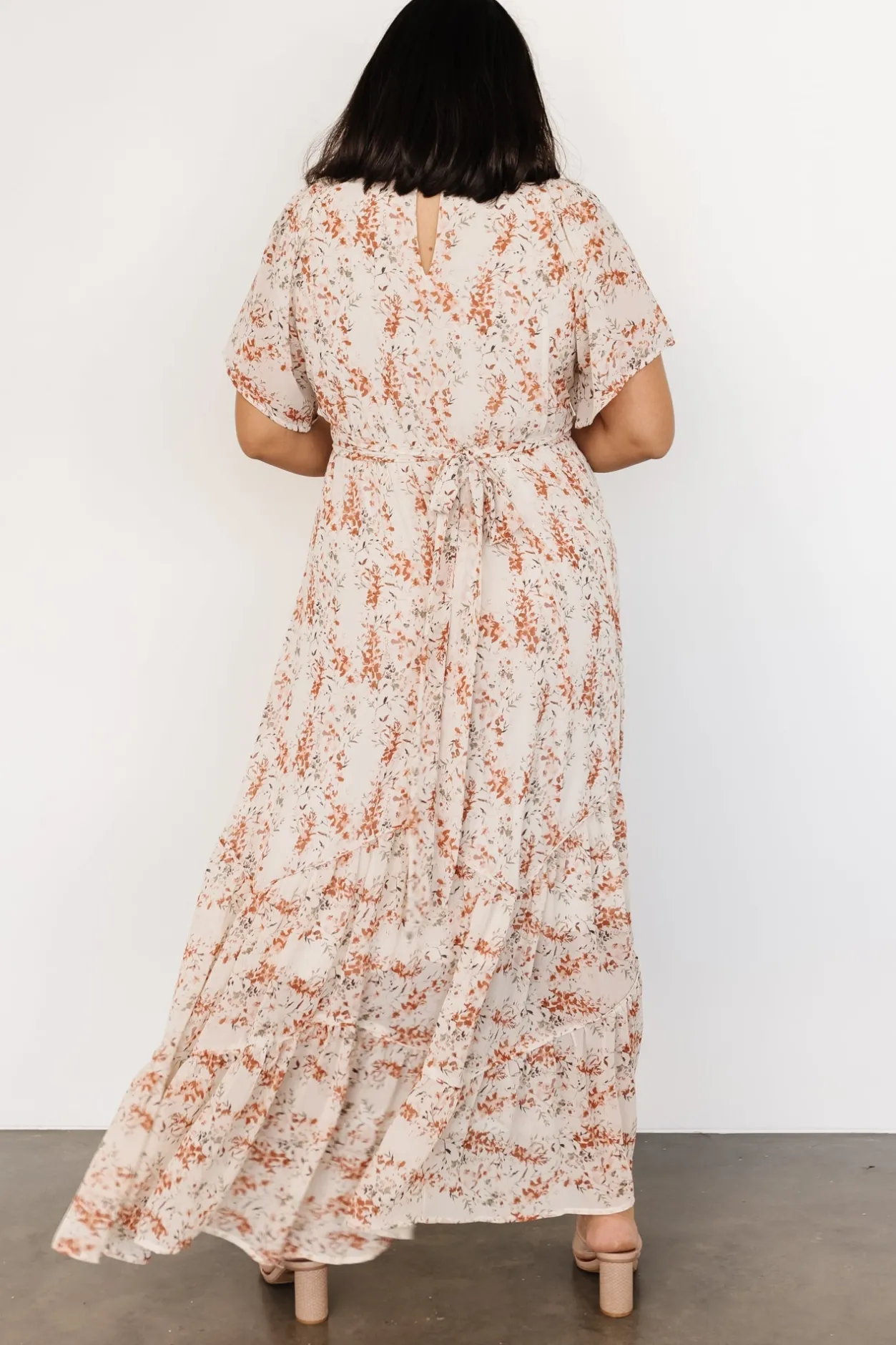 Hot Baltic Born Katherine Maxi Dress | Cream + Rust Floral Cream+RustFloral
