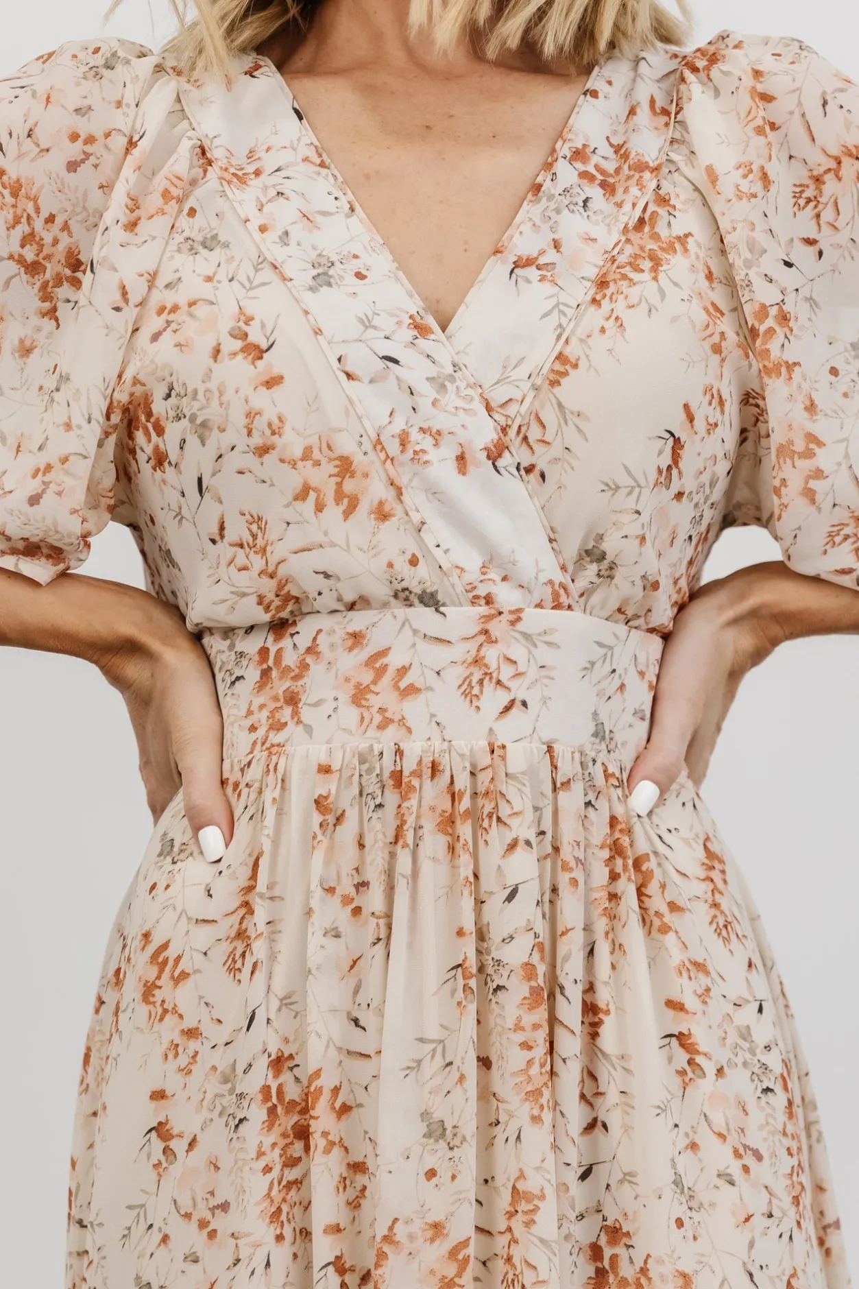 Hot Baltic Born Katherine Maxi Dress | Cream + Rust Floral Cream+RustFloral