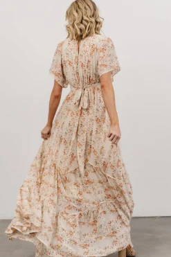 Hot Baltic Born Katherine Maxi Dress | Cream + Rust Floral Cream+RustFloral