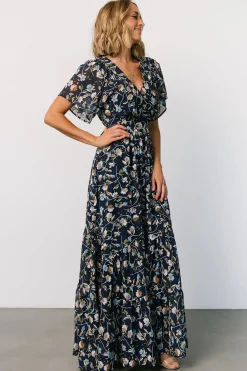 Clearance Baltic Born Katherine Maxi Dress | Dark Blue Floral DarkBlueFloral