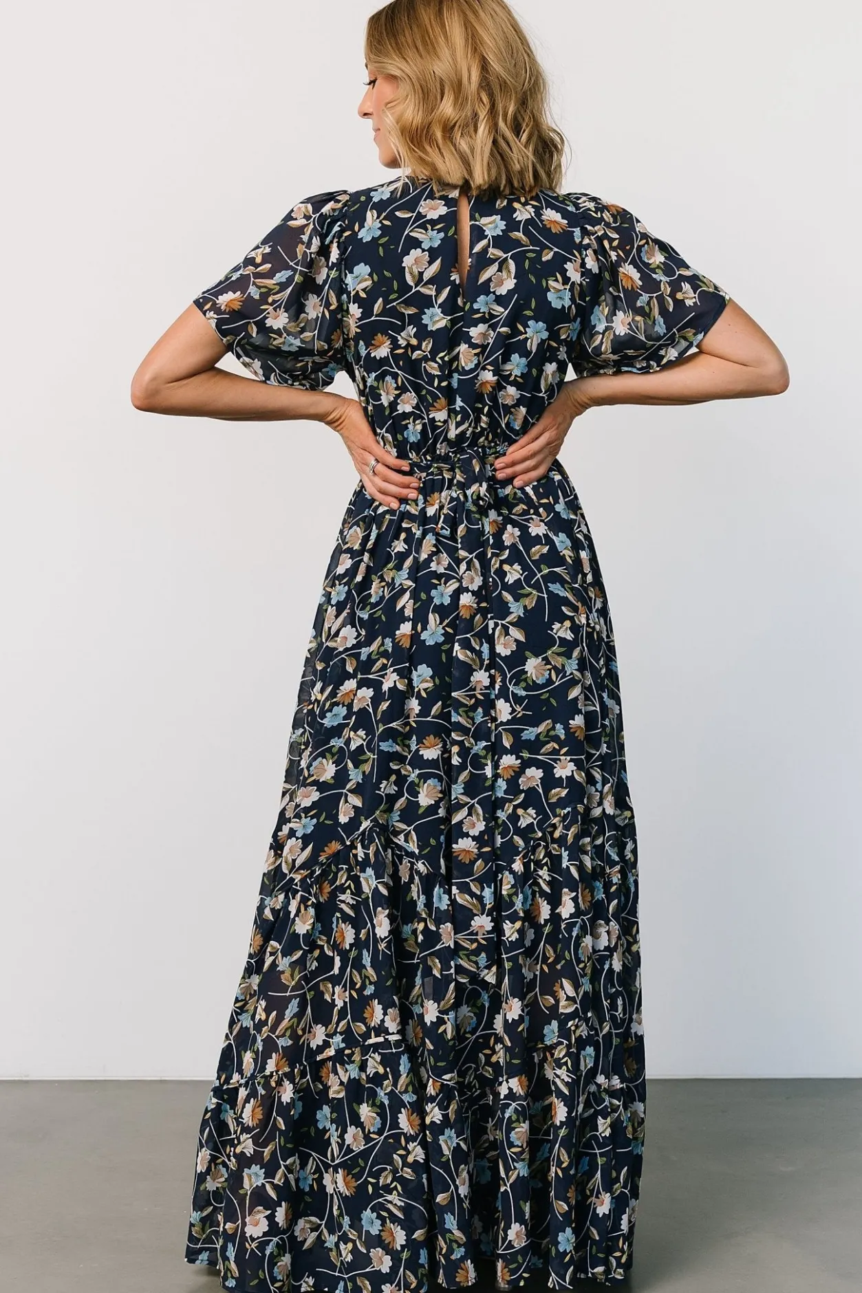 Clearance Baltic Born Katherine Maxi Dress | Dark Blue Floral DarkBlueFloral