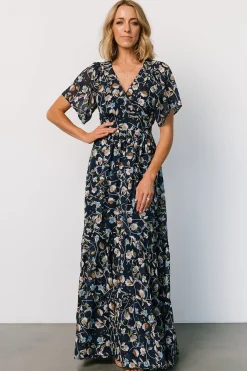 Clearance Baltic Born Katherine Maxi Dress | Dark Blue Floral DarkBlueFloral