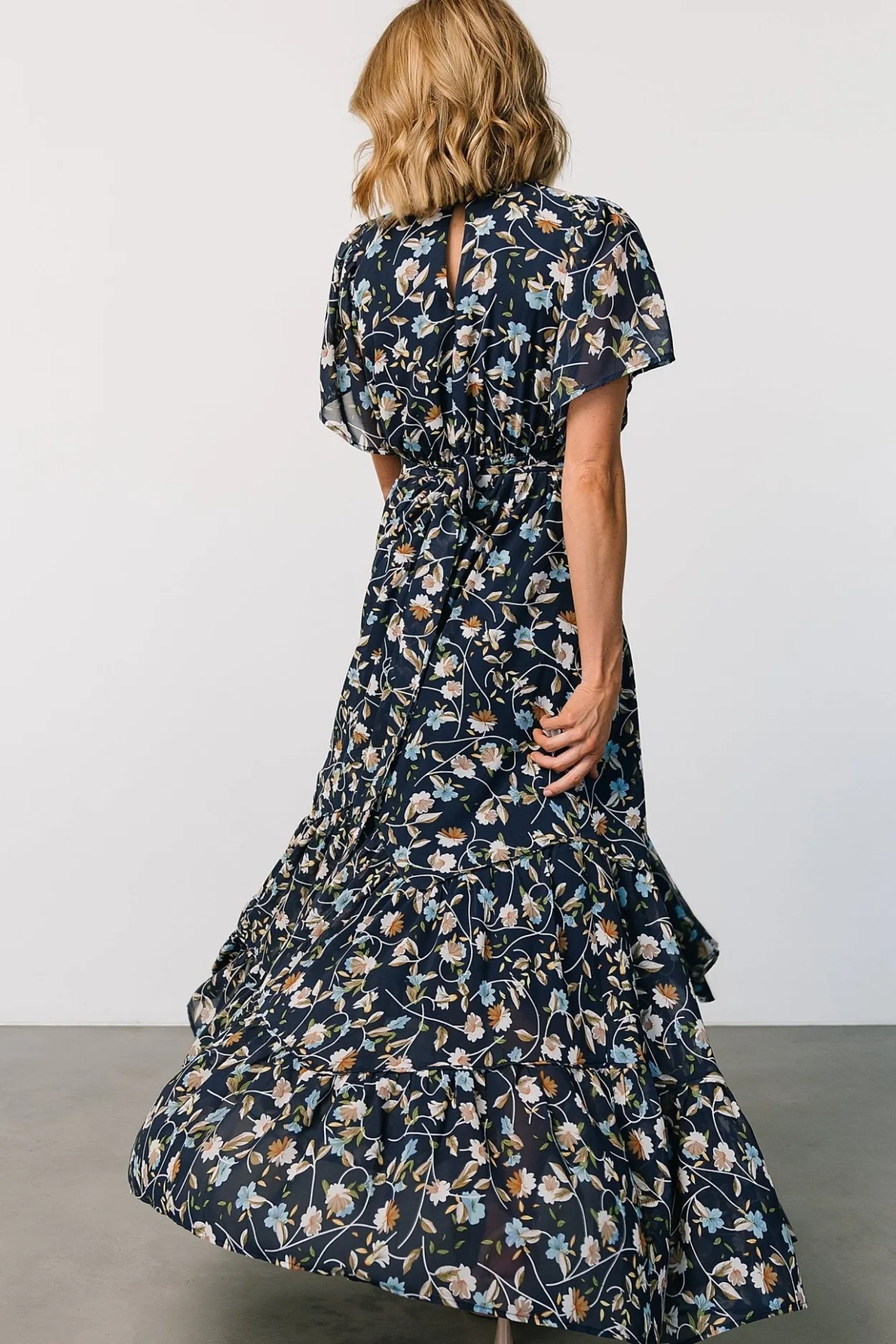 Clearance Baltic Born Katherine Maxi Dress | Dark Blue Floral DarkBlueFloral