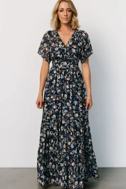 Clearance Baltic Born Katherine Maxi Dress | Dark Blue Floral DarkBlueFloral