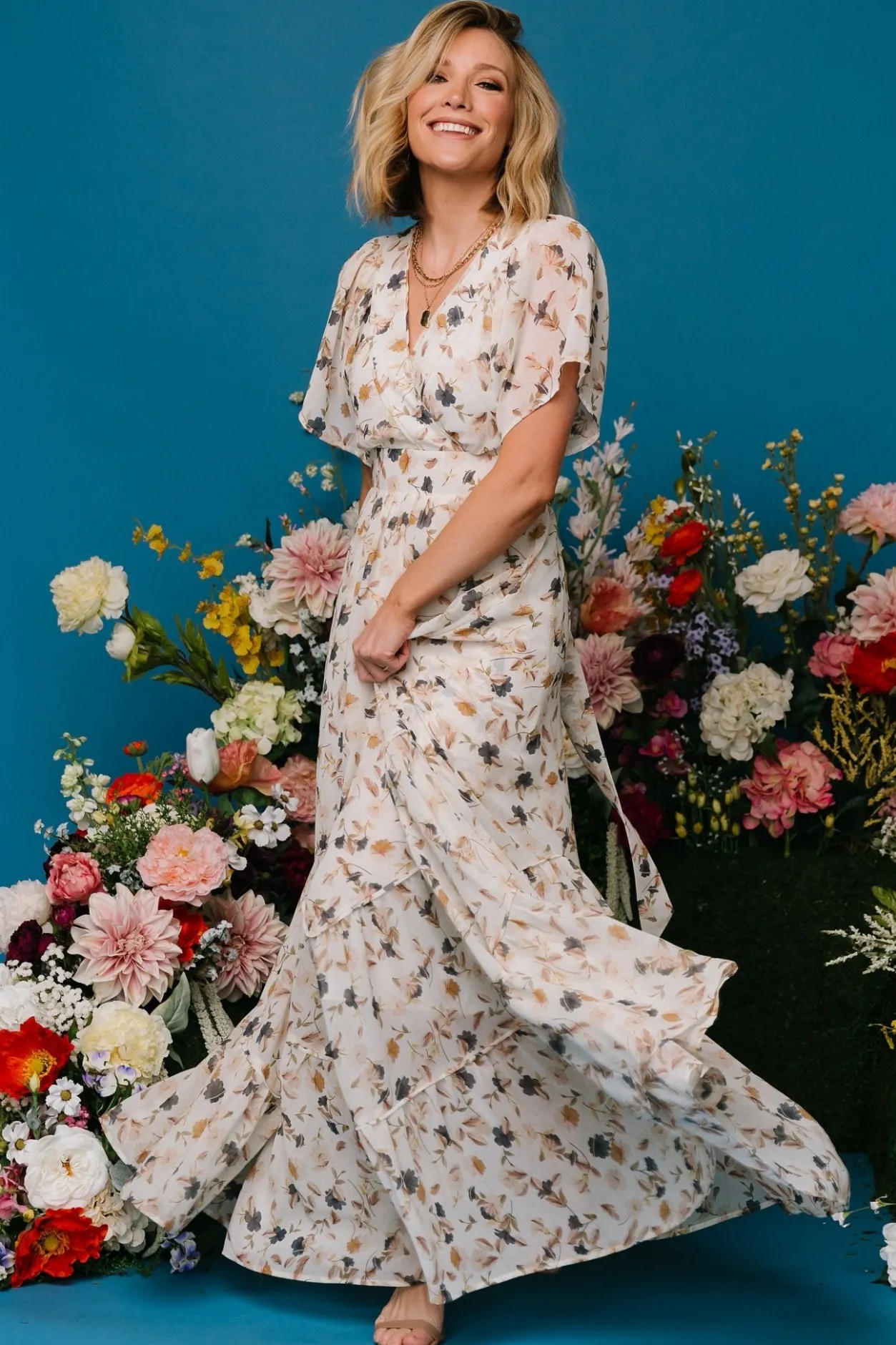 New Baltic Born Katherine Maxi Dress | Multi Floral MultiFloral