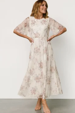 Hot Baltic Born Kathreen Midi Dress | Ivory Floral IvoryFloral