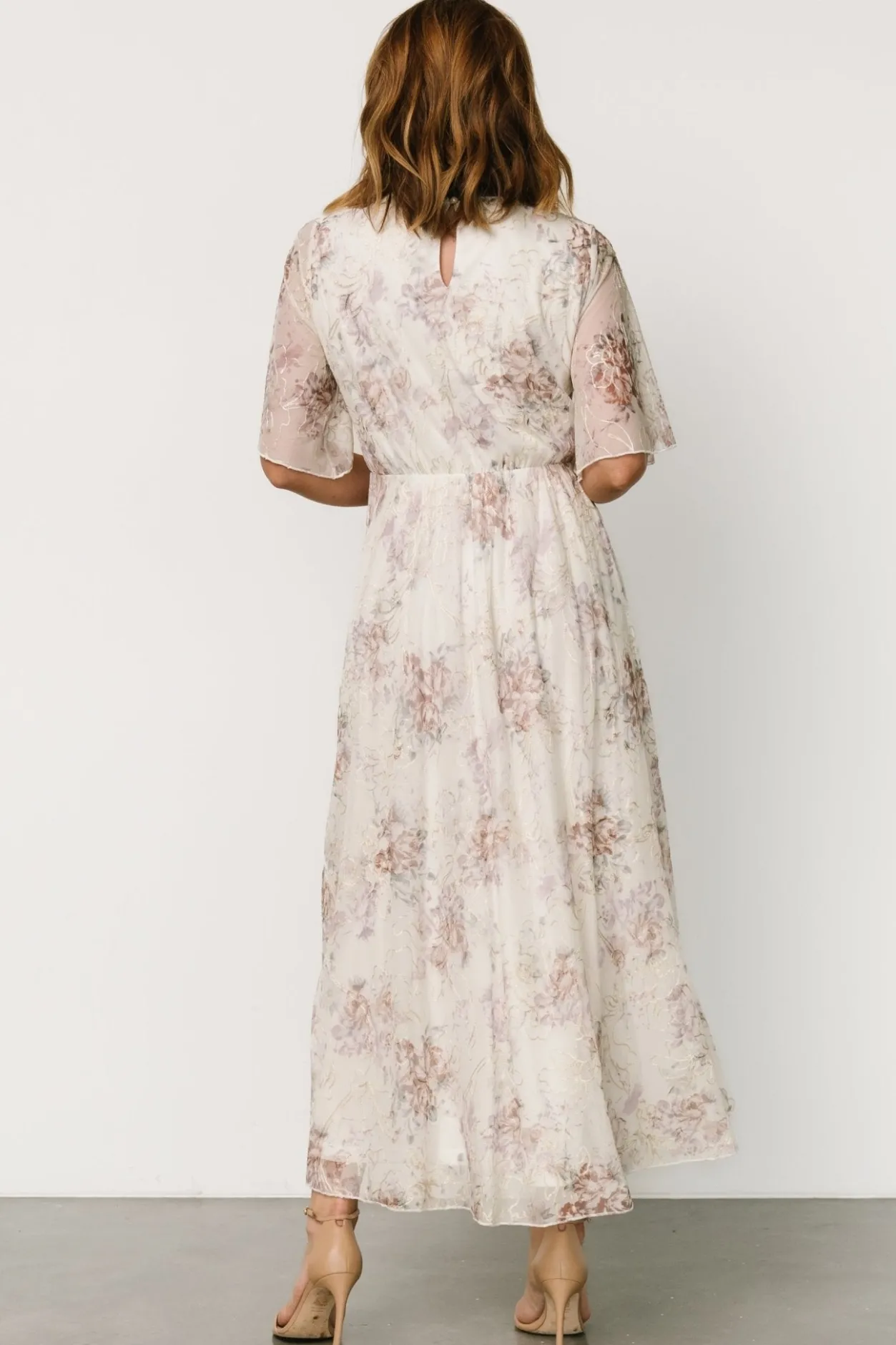 Hot Baltic Born Kathreen Midi Dress | Ivory Floral IvoryFloral
