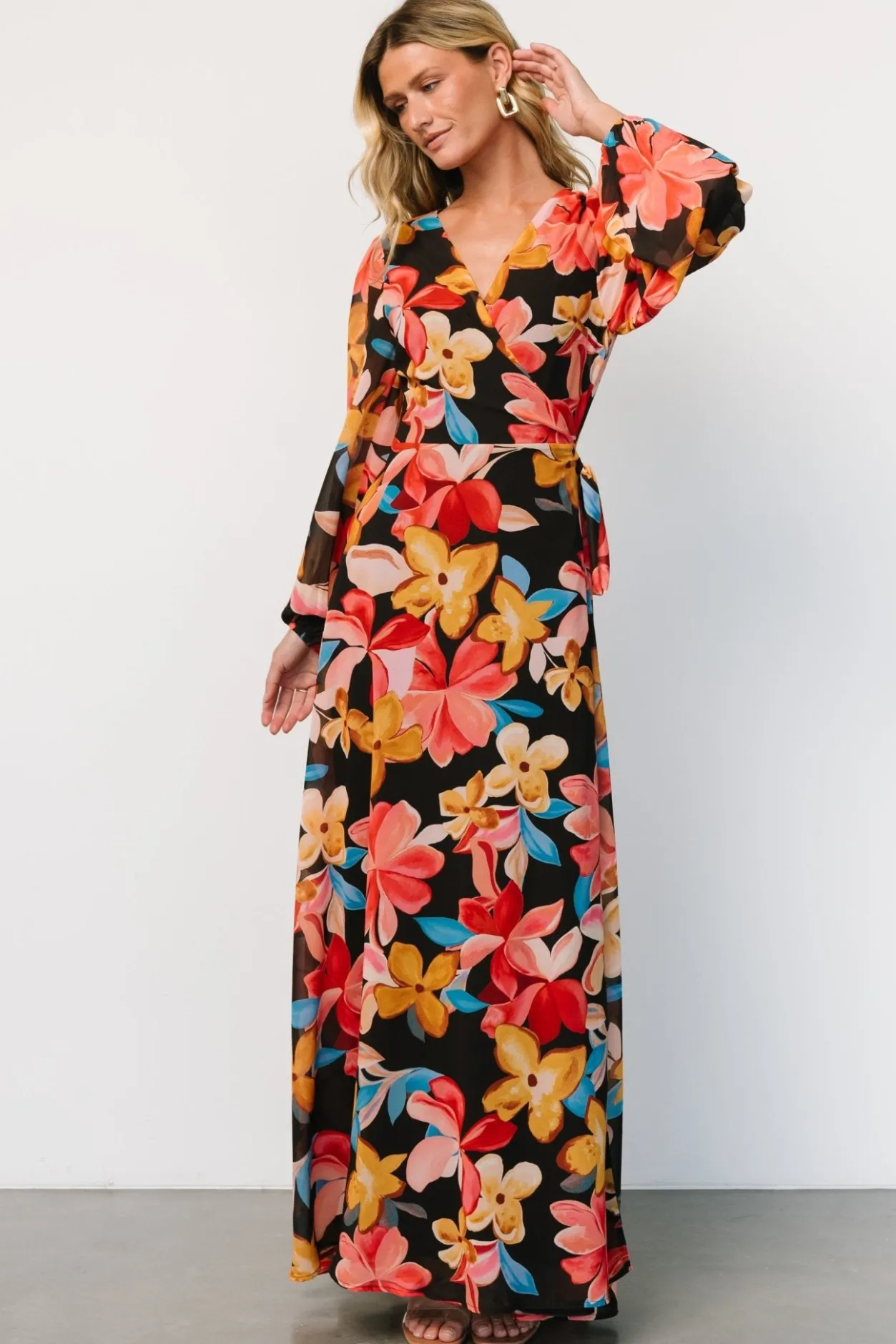 Outlet Baltic Born Katinka Wrap Maxi Dress | Tropical Night Floral TropicalNightFloral