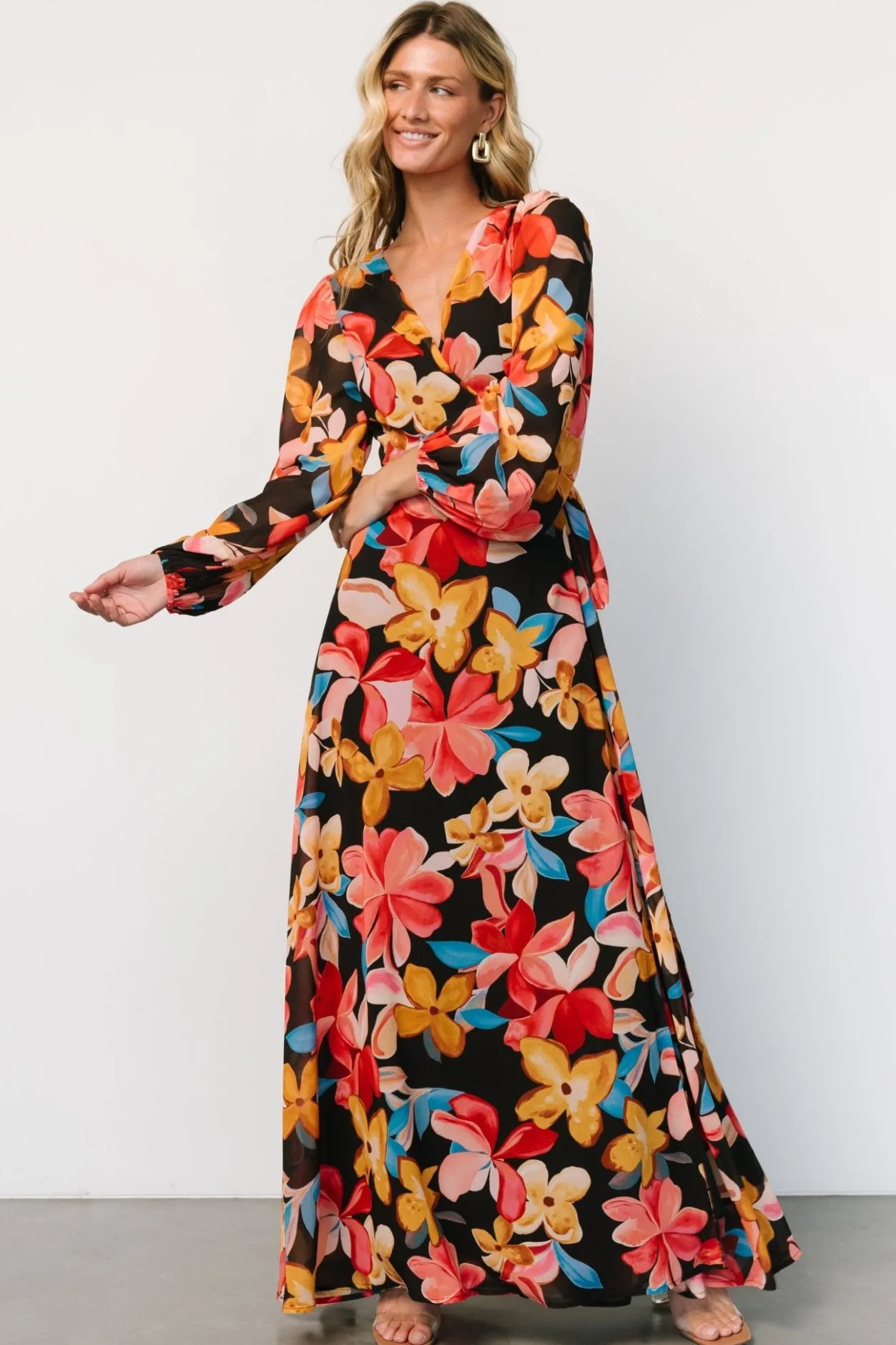 Outlet Baltic Born Katinka Wrap Maxi Dress | Tropical Night Floral TropicalNightFloral