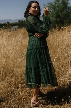 Fashion Baltic Born Katrina Tulle Maxi Dress | Dark Green DarkGreen