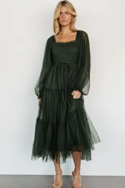 Fashion Baltic Born Katrina Tulle Maxi Dress | Dark Green DarkGreen