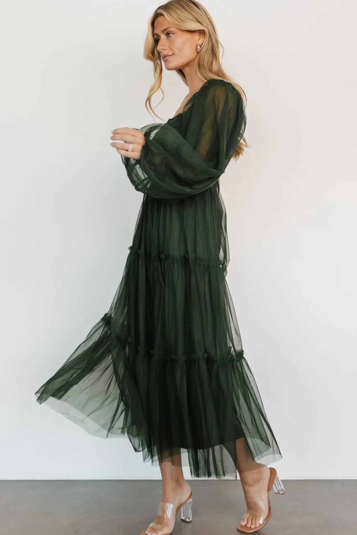 Fashion Baltic Born Katrina Tulle Maxi Dress | Dark Green DarkGreen