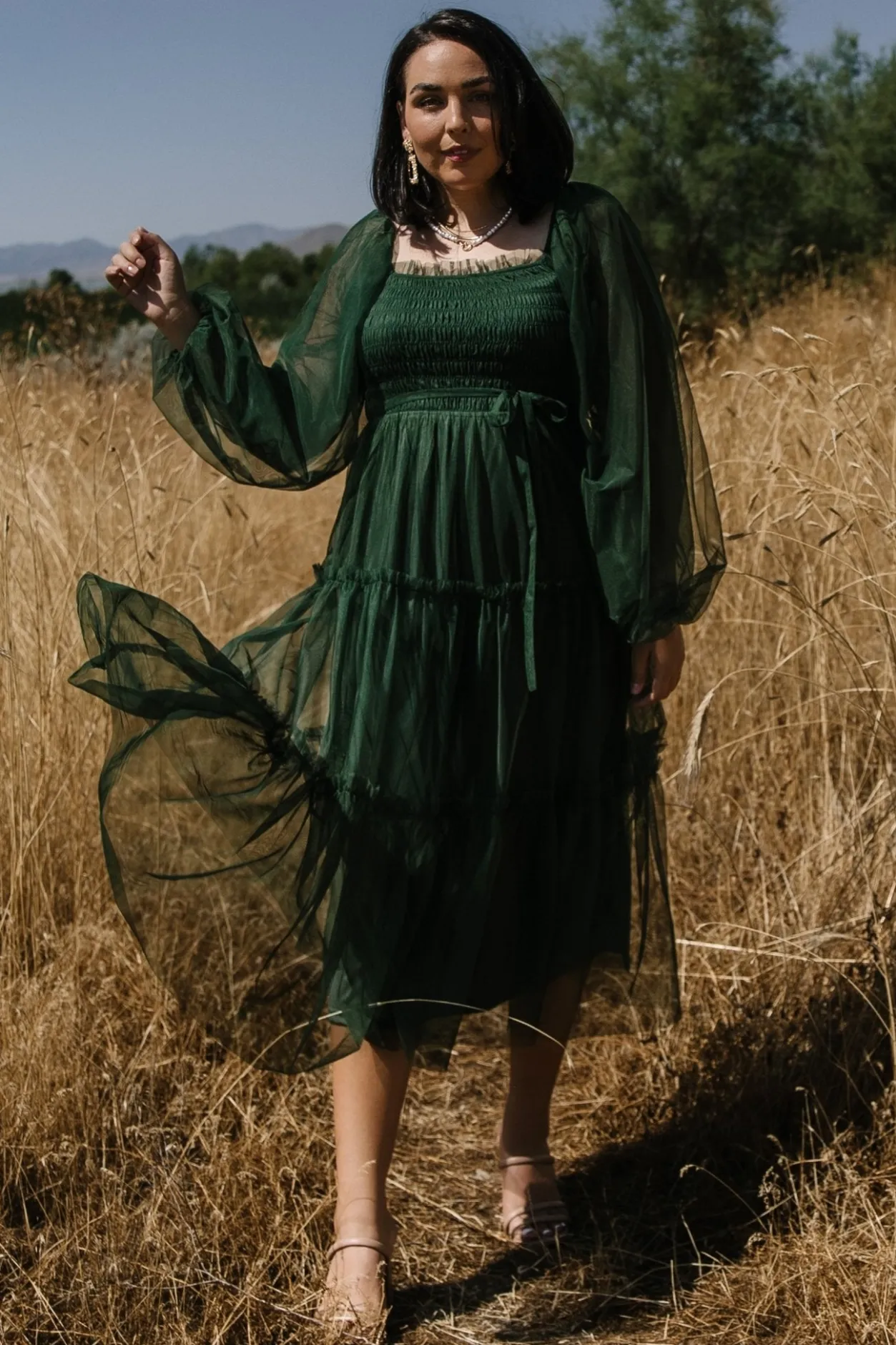 Fashion Baltic Born Katrina Tulle Maxi Dress | Dark Green DarkGreen