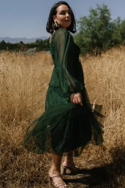 Fashion Baltic Born Katrina Tulle Maxi Dress | Dark Green DarkGreen