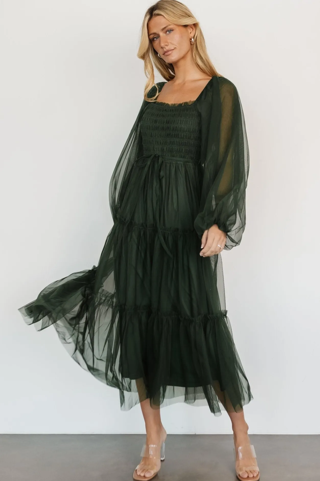 Fashion Baltic Born Katrina Tulle Maxi Dress | Dark Green DarkGreen
