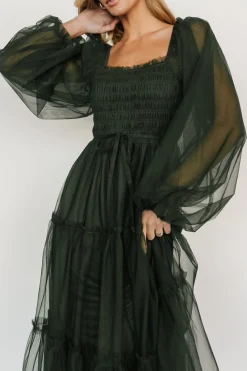 Fashion Baltic Born Katrina Tulle Maxi Dress | Dark Green DarkGreen