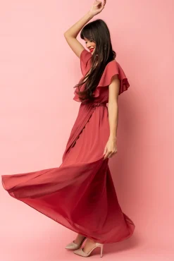 New Baltic Born Katya Ruffle Maxi Dress | Rosewood
