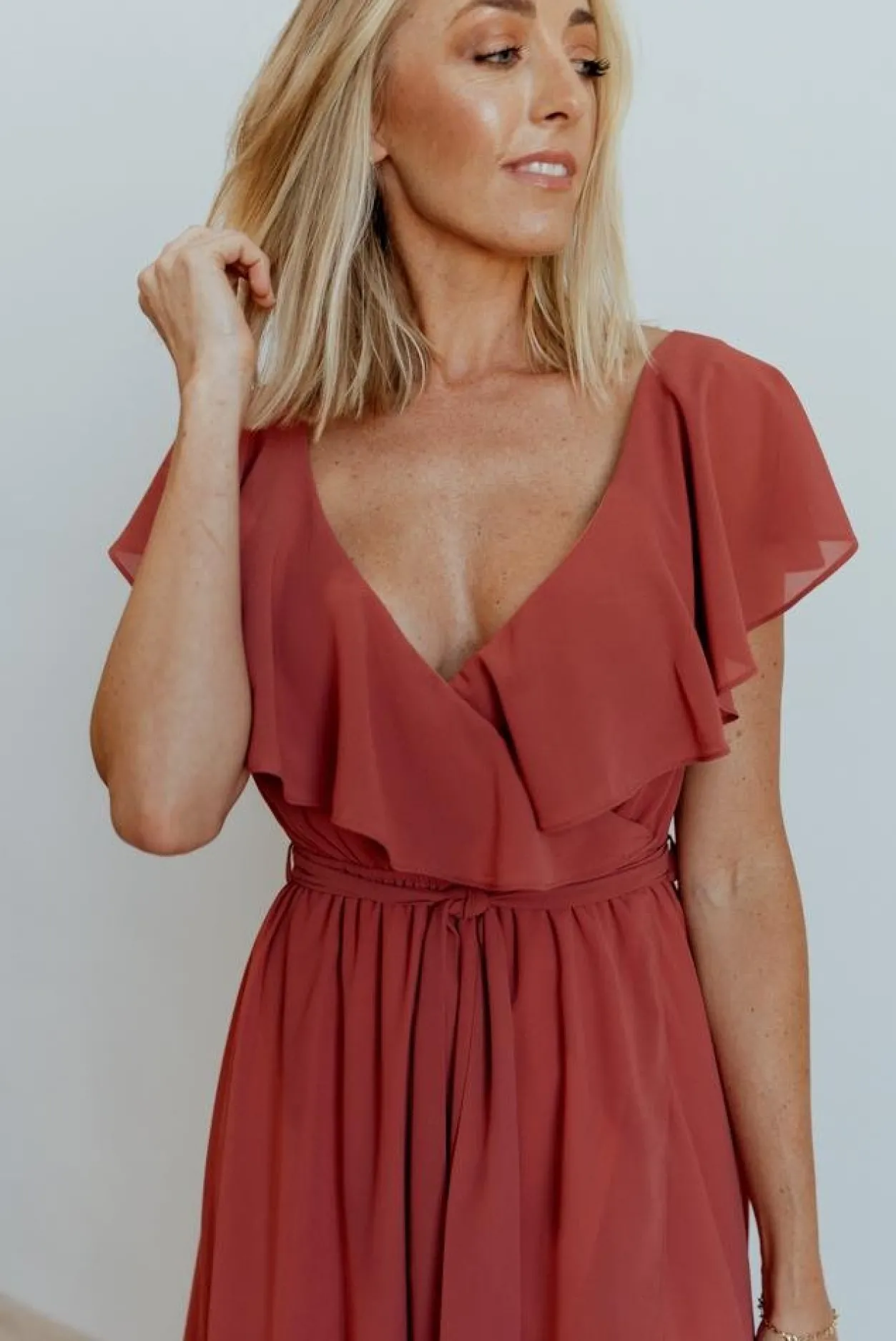 New Baltic Born Katya Ruffle Maxi Dress | Rosewood