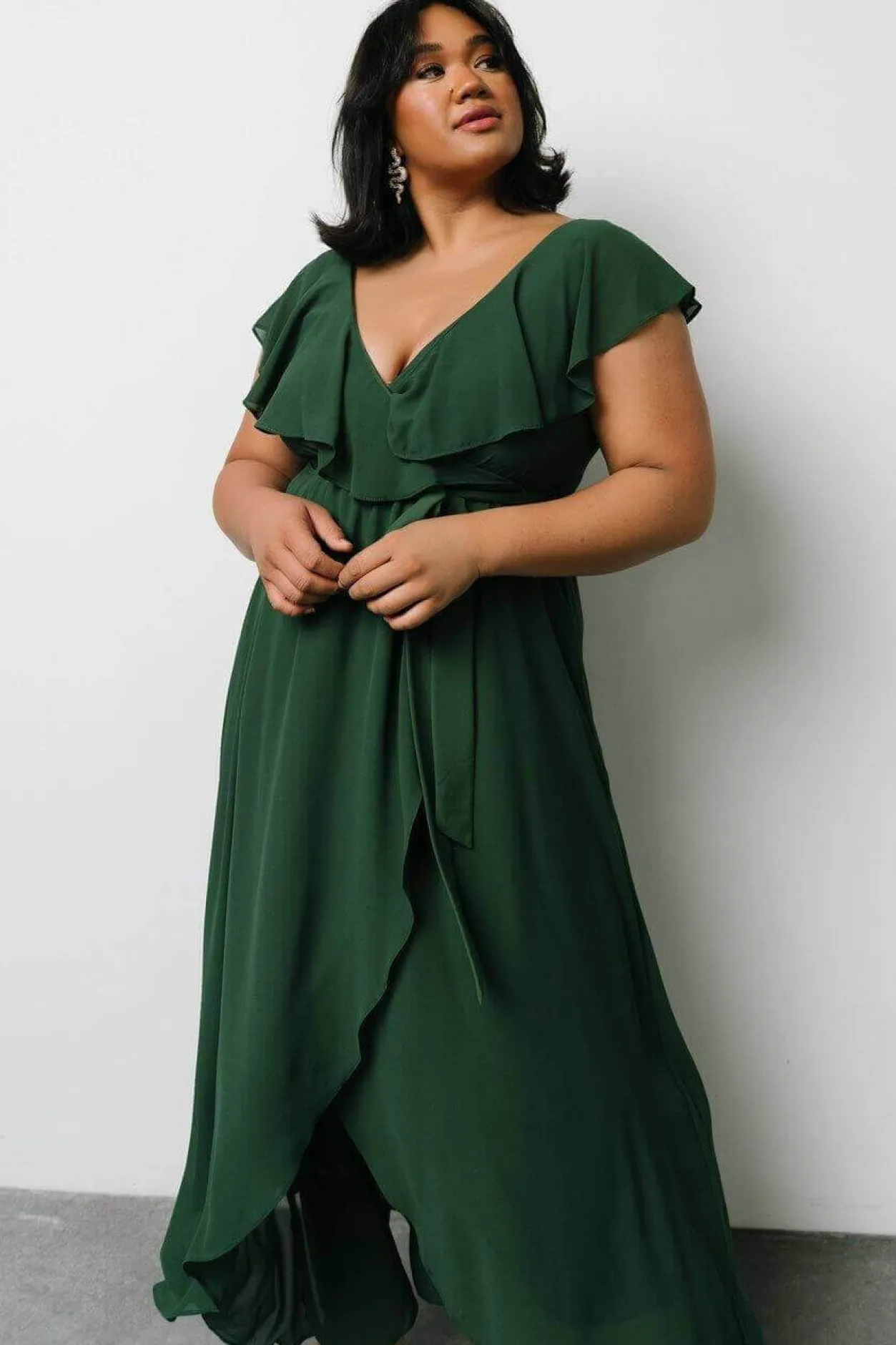 Best Baltic Born Katya Ruffle Maxi Dress | Evergreen
