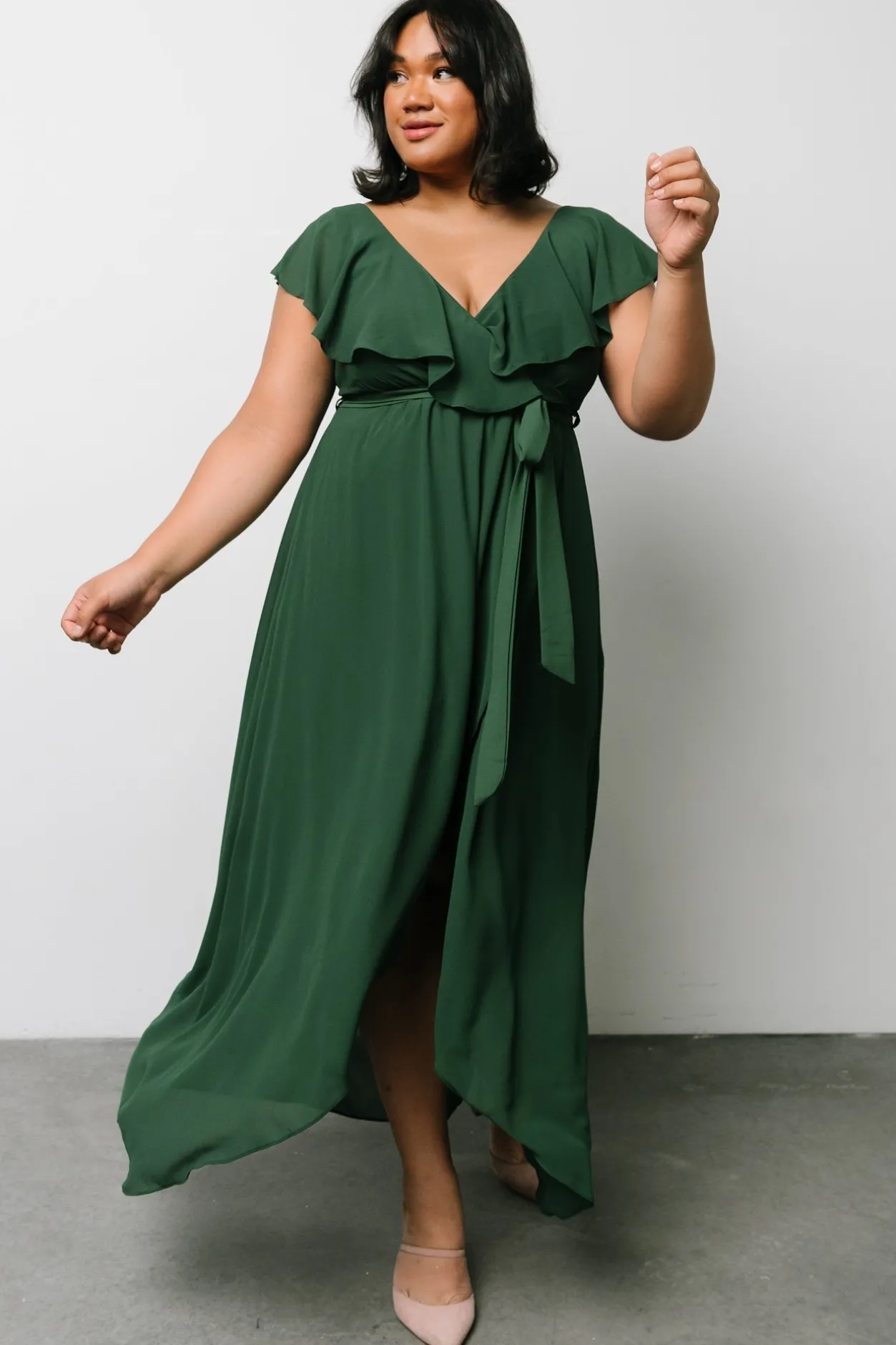 Best Baltic Born Katya Ruffle Maxi Dress | Evergreen