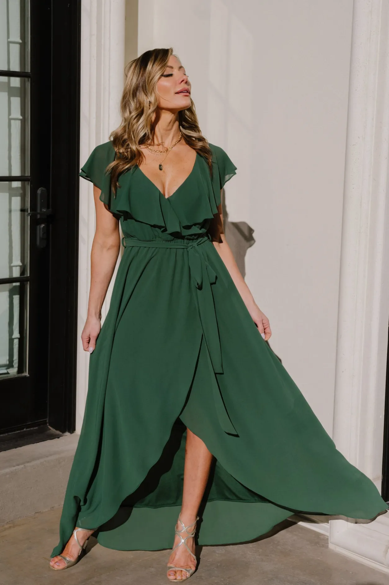 Best Baltic Born Katya Ruffle Maxi Dress | Evergreen