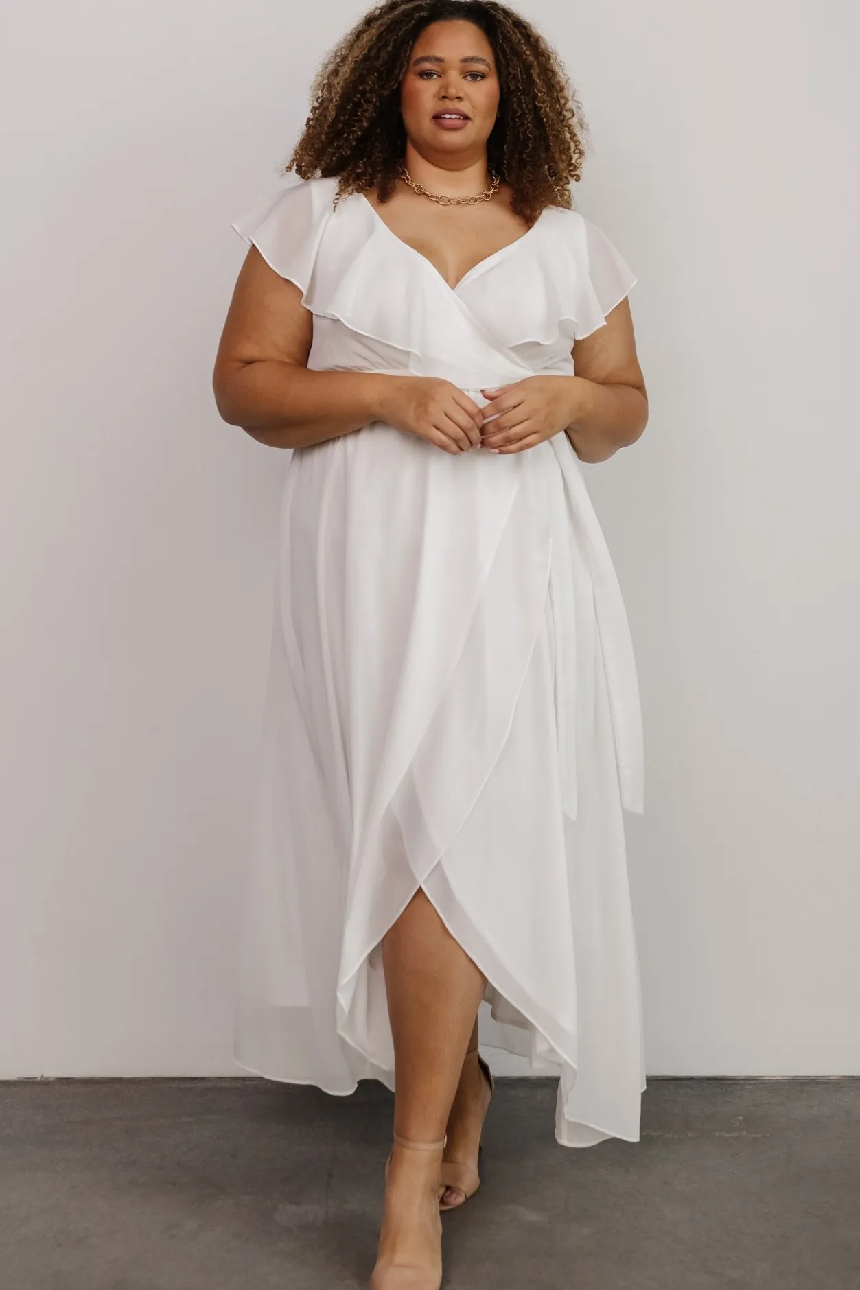 Best Baltic Born Katya Ruffle Maxi Dress | White