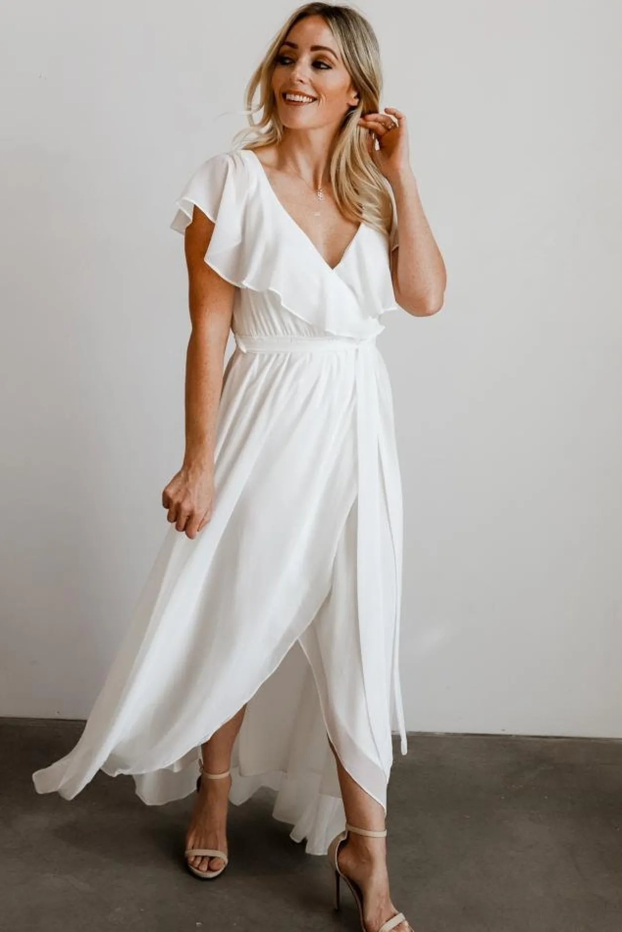 Best Baltic Born Katya Ruffle Maxi Dress | White